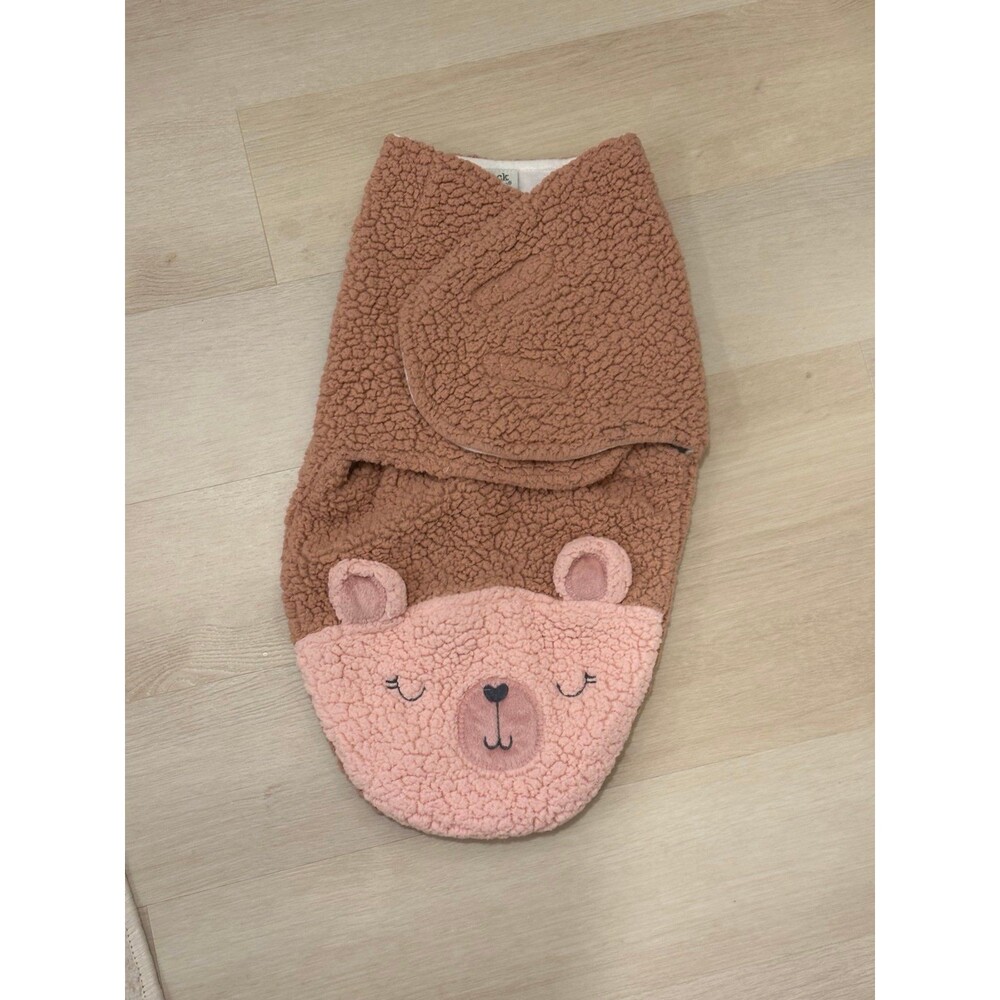 Chick Pea Baby Pink Swaddle Face Sherpa Blanket 3-6 Months